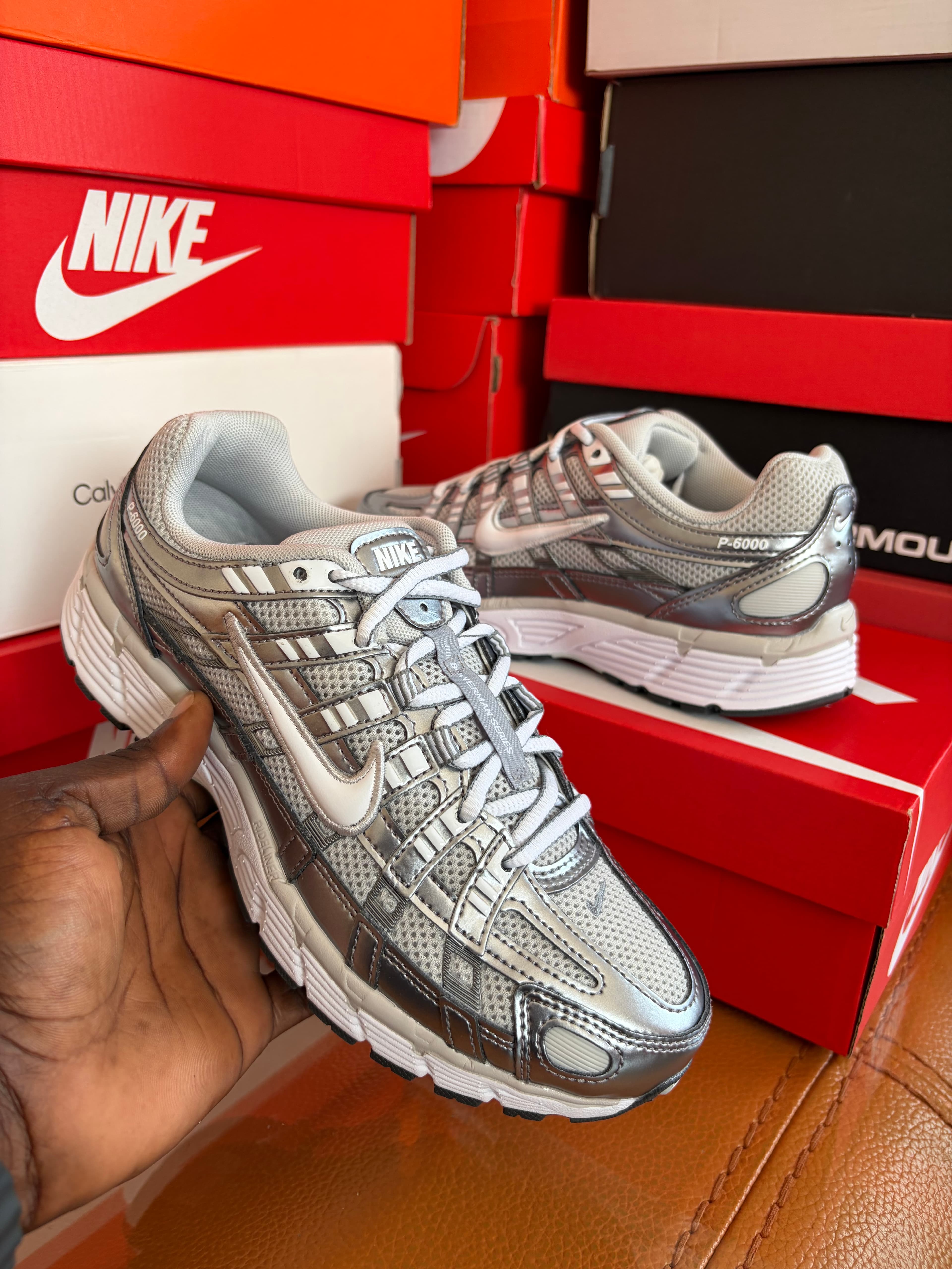 Nike P-6000 GLD Women's Multi Size White/Black-Grain