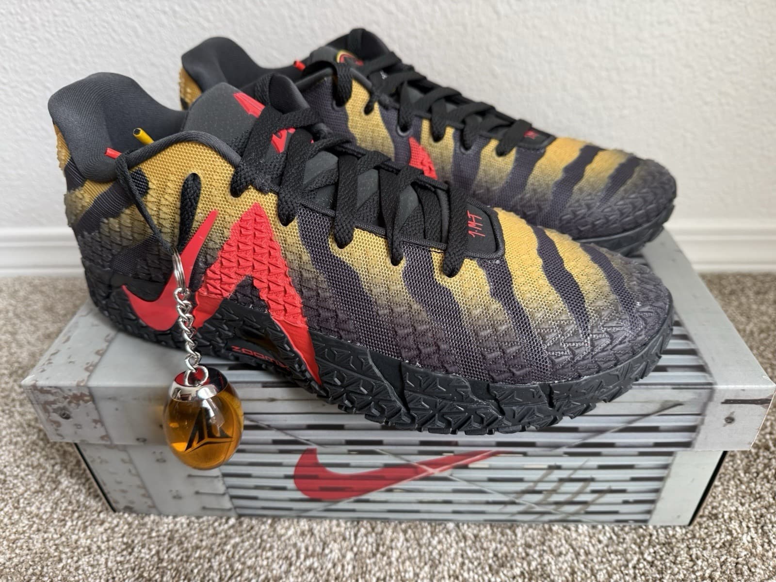 Nike x Jurassic Park Ja Morant 3 EP 'Raptor' Black Yellow Red Size 7 BRAND NEW